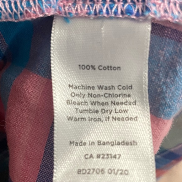 Talbots Petite Plaid 100% Cotton Button Front Shirt Multicolor Size MP - Picture 6 of 7